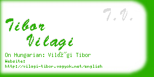 tibor vilagi business card